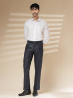 Navy Signature Flap Herringbone Gurkha Pants | Boot Cut Fit by Italian Vega®