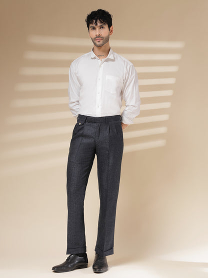 Navy Signature Flap Herringbone Gurkha Pants | Boot Cut Fit by Italian Vega® (Winter Warm)