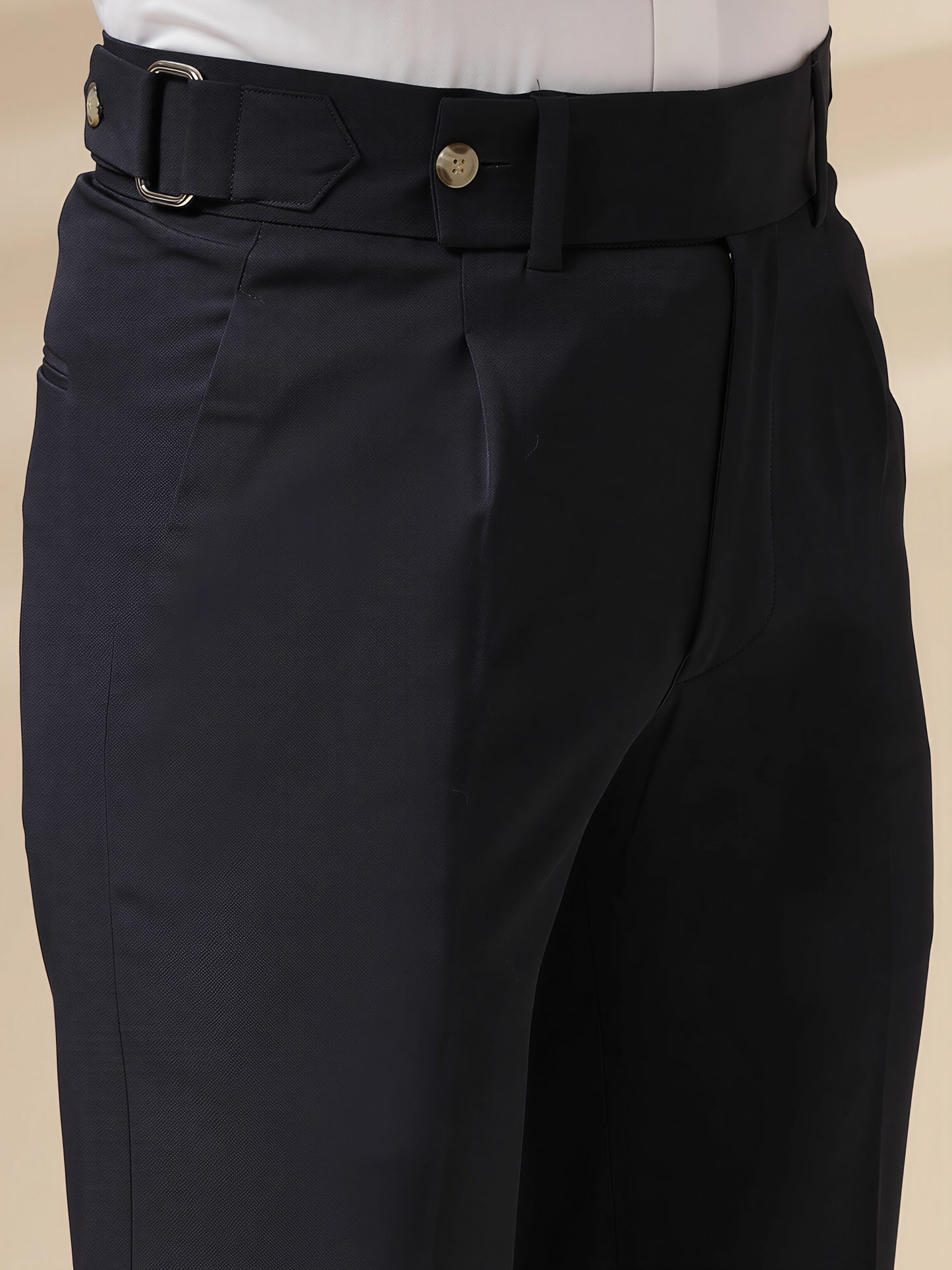 Navy Oxford Gurkha Trouser by Italian Vega®