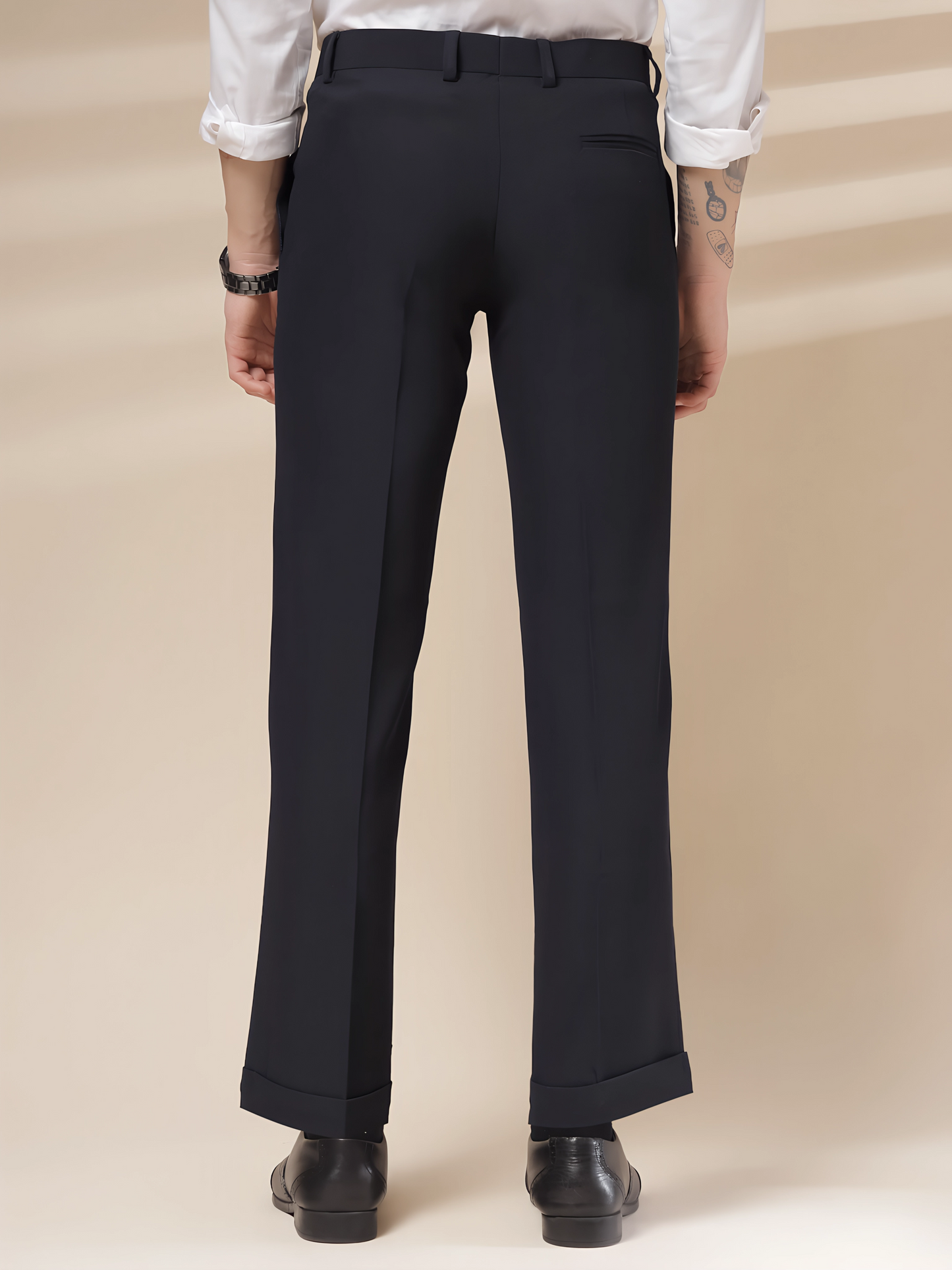 Navy Men Pleated Formal Trouser by Italian Vega®