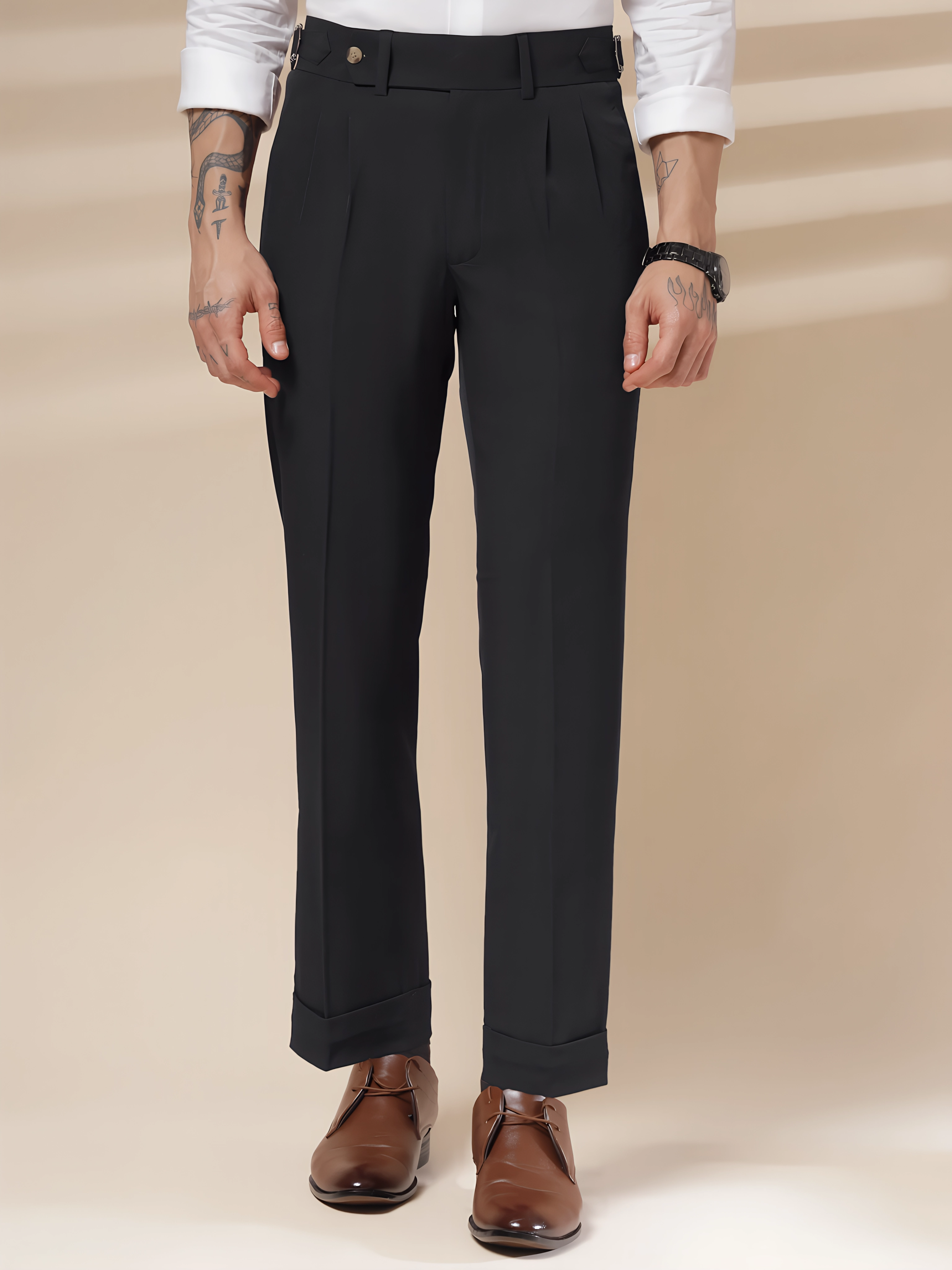 Black Signature Formal Gurkha Pants by ITALIAN VEGA®
