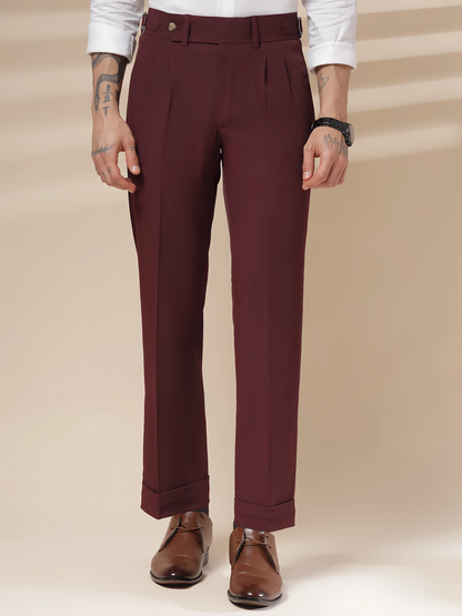 Wine Signature Formal Gurkha Pants by ITALIAN VEGA®