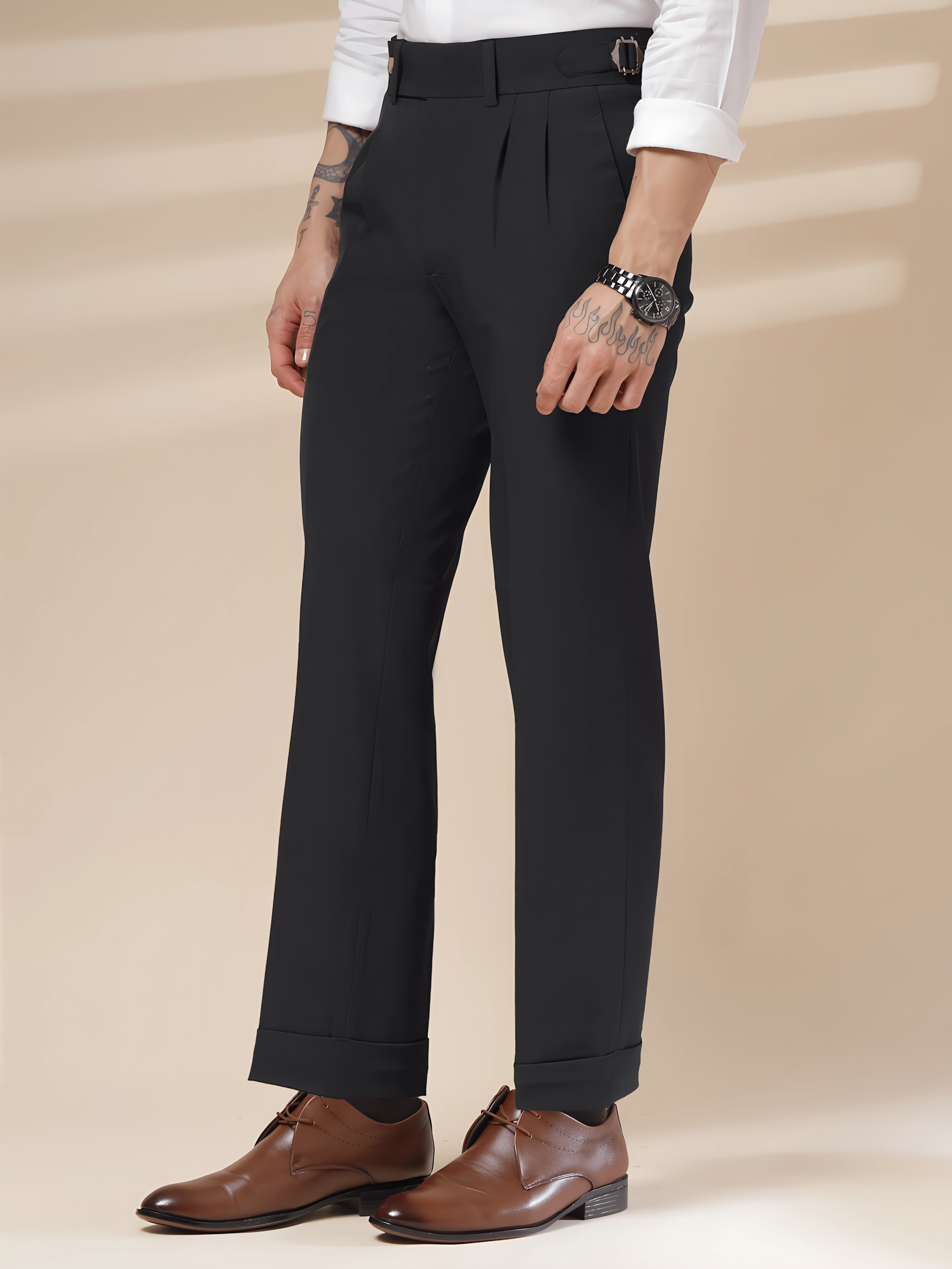 Black Signature Formal Gurkha Pants by ITALIAN VEGA®