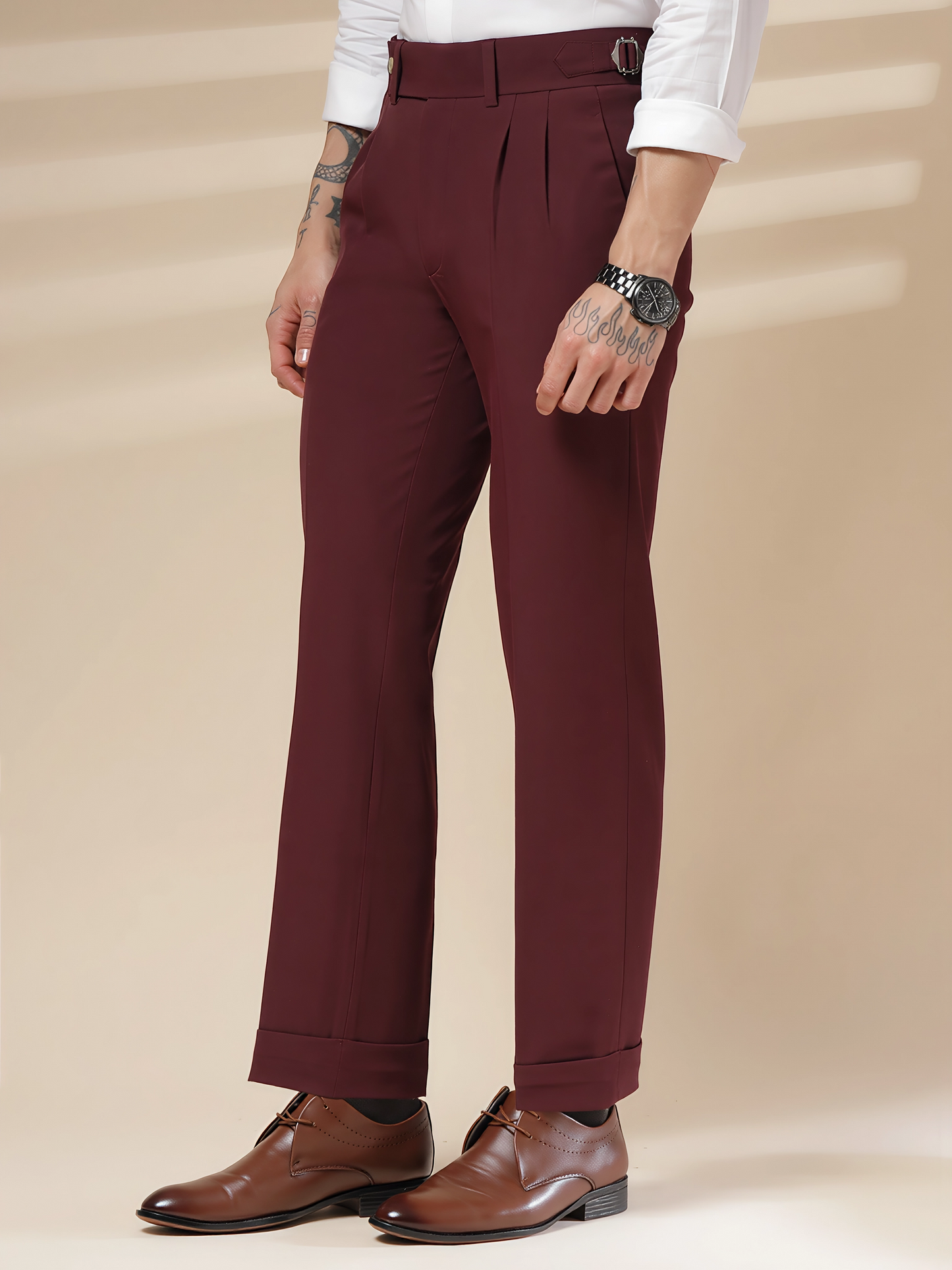 Wine Signature Formal Gurkha Pants by ITALIAN VEGA®