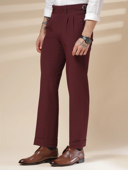 Wine Signature Formal Gurkha Pants by ITALIAN VEGA®