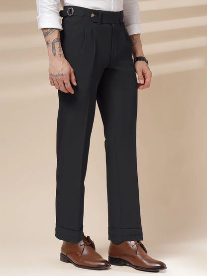 Italian Black Signature Formal Gurkha Pants by ITALIAN VEGA®