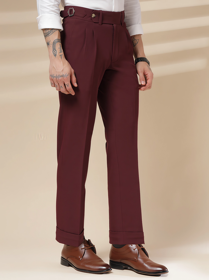 Wine Signature Formal Gurkha Pants by ITALIAN VEGA®