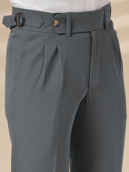 Stone Grey Signature Formal Gurkha Pants by ITALIAN VEGA®