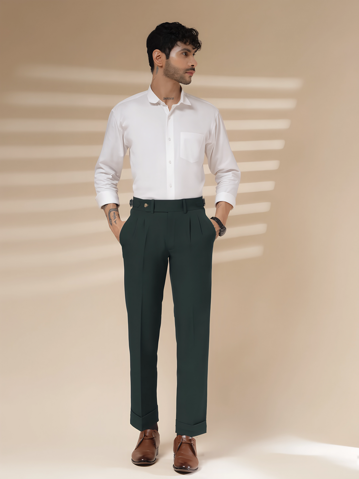 Bottle Green Signature Formal Gurkha Pants by ITALIAN VEGA®