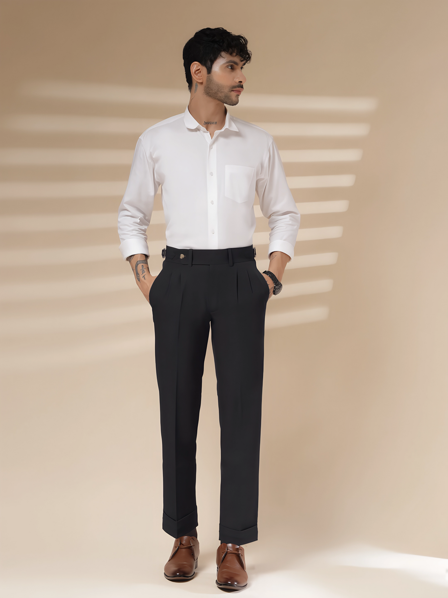 Italian Black Signature Formal Gurkha Pants by ITALIAN VEGA®