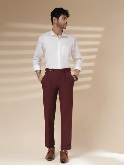 Wine Signature Formal Gurkha Pants by ITALIAN VEGA®