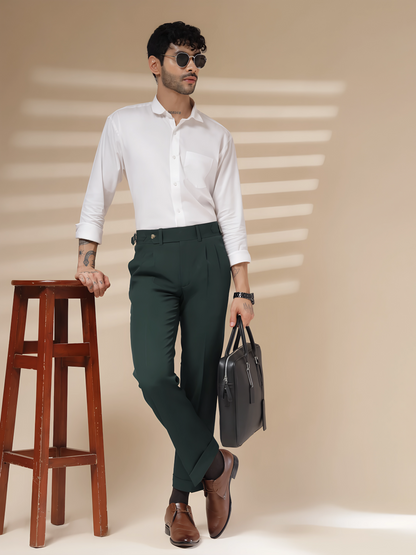 Bottle Green Signature Formal Gurkha Pants by ITALIAN VEGA®