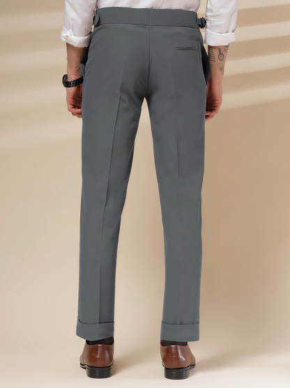 Stone Grey Signature Formal Gurkha Pants by ITALIAN VEGA®