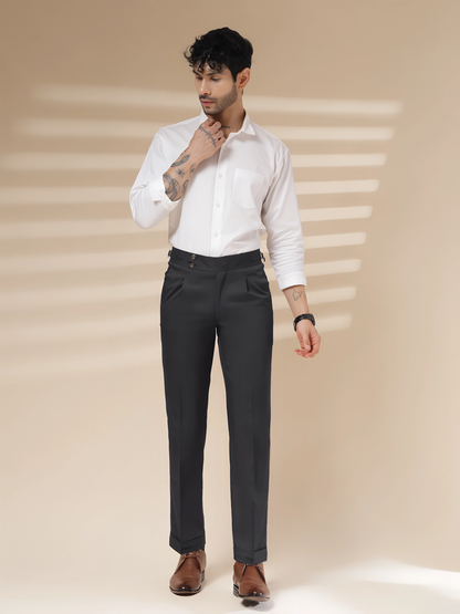 Black Signature Buttoned Formal Gurkha Pants by ITALIAN VEGA®