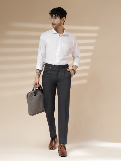 Black Signature Buttoned Formal Gurkha Pants by ITALIAN VEGA®