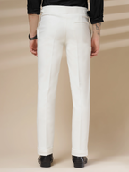 White Signature Buttoned Formal Gurkha Pants by ITALIAN VEGA®