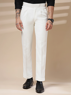 White Classic Buttoned Formal Gurkha Pants by ITALIAN VEGA®