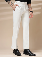 White Classic Buttoned Formal Gurkha Pants by ITALIAN VEGA®