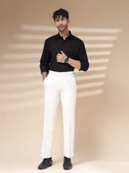 White Classic Buttoned Formal Gurkha Pants by ITALIAN VEGA®