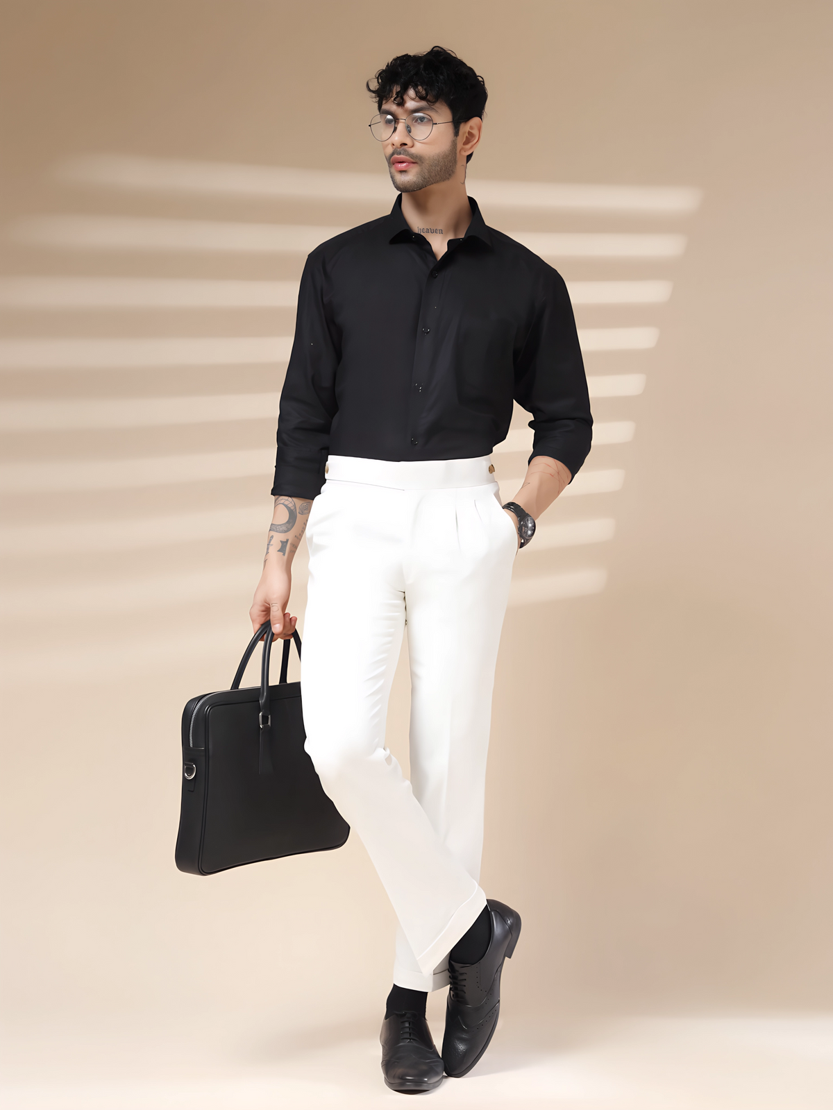 White Classic Buttoned Formal Gurkha Pants by ITALIAN VEGA®