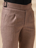 Khakhi Exotic Herringbone Gurkha Pants | Boot Cut Fit by Italian Vega®