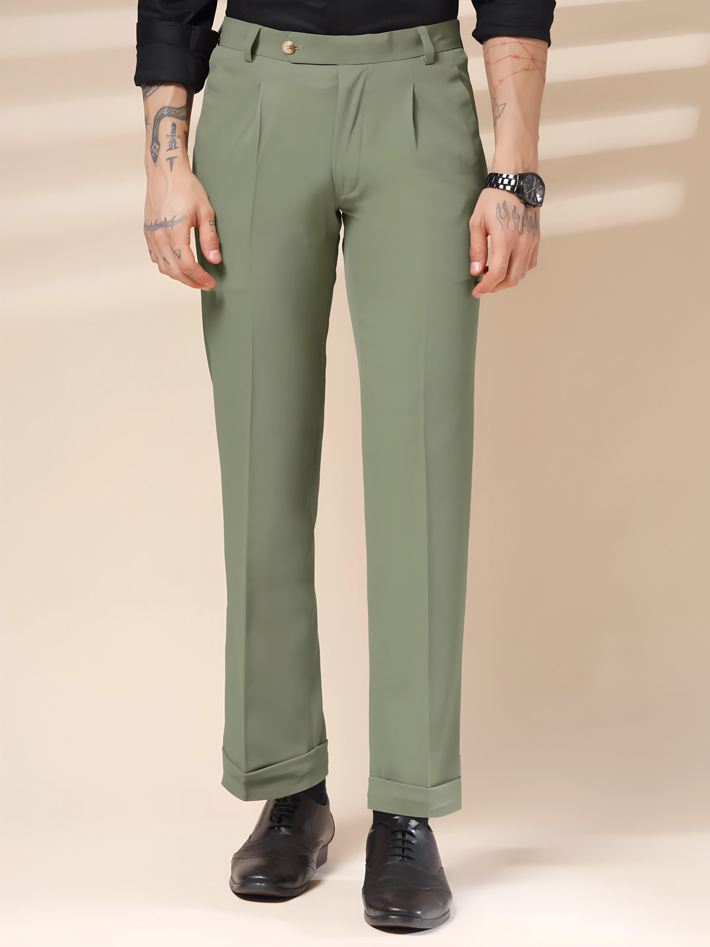 Pebble Men Pleated Formal Trouser by Italian Vega®