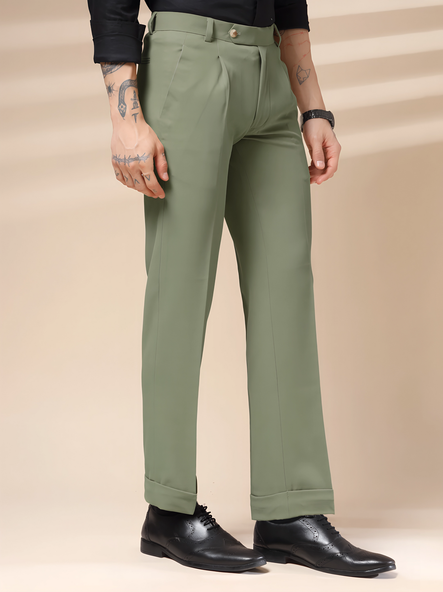 Pebble Men Pleated Formal Trouser by Italian Vega®