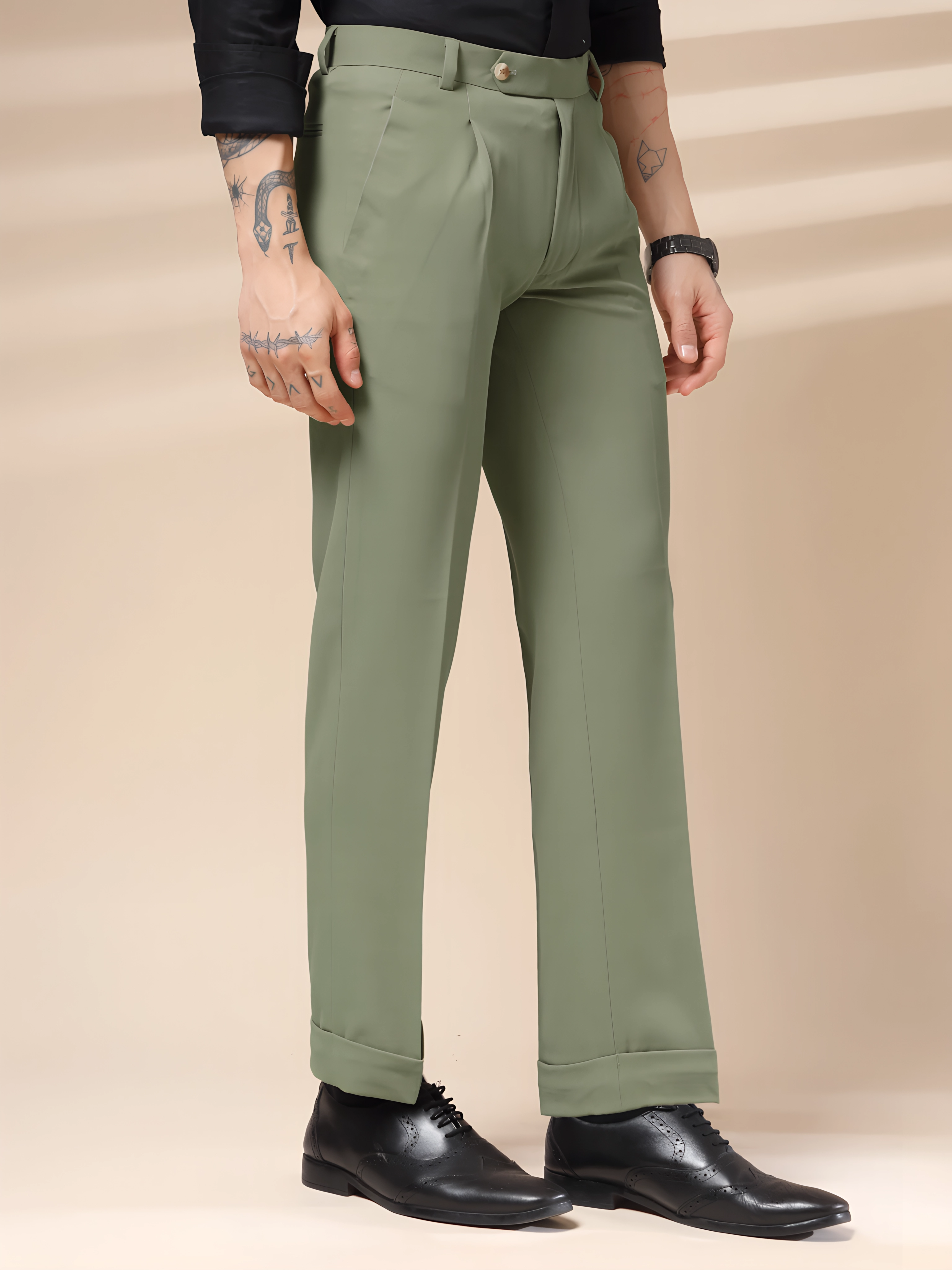 Pebble Men Pleated Formal Trouser by Italian Vega®