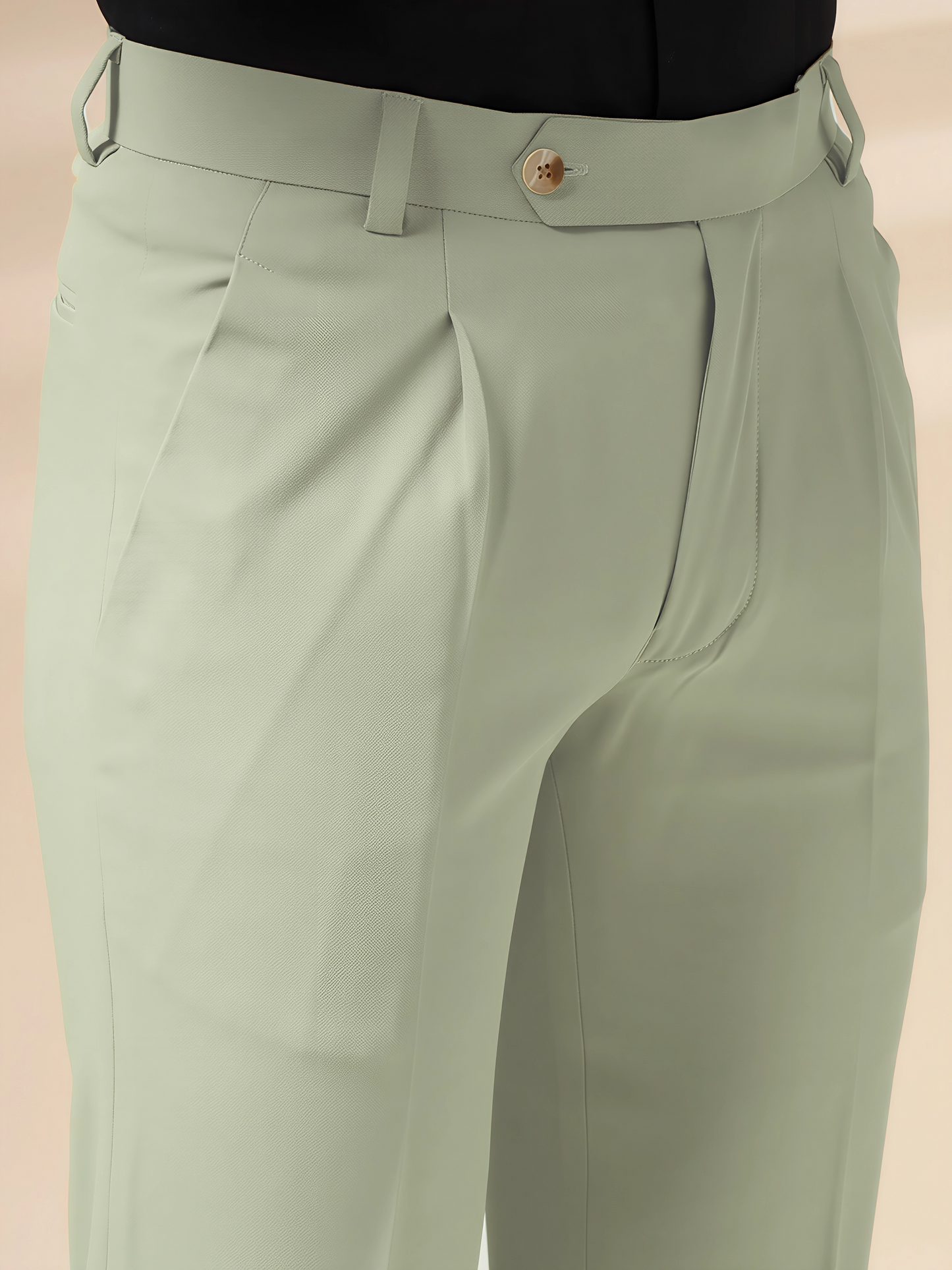 Lime Men Pleated Formal Trouser by Italian Vega®