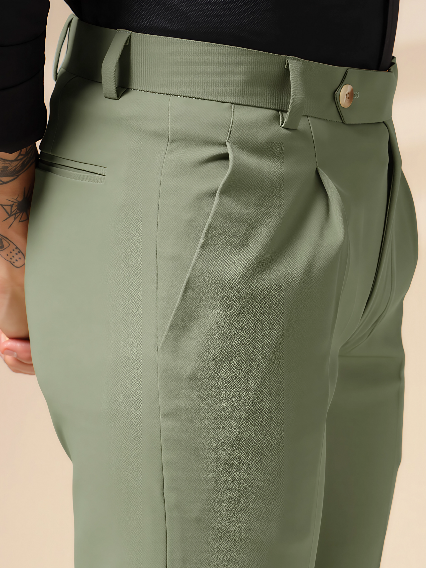 Pebble Men Pleated Formal Trouser by Italian Vega®