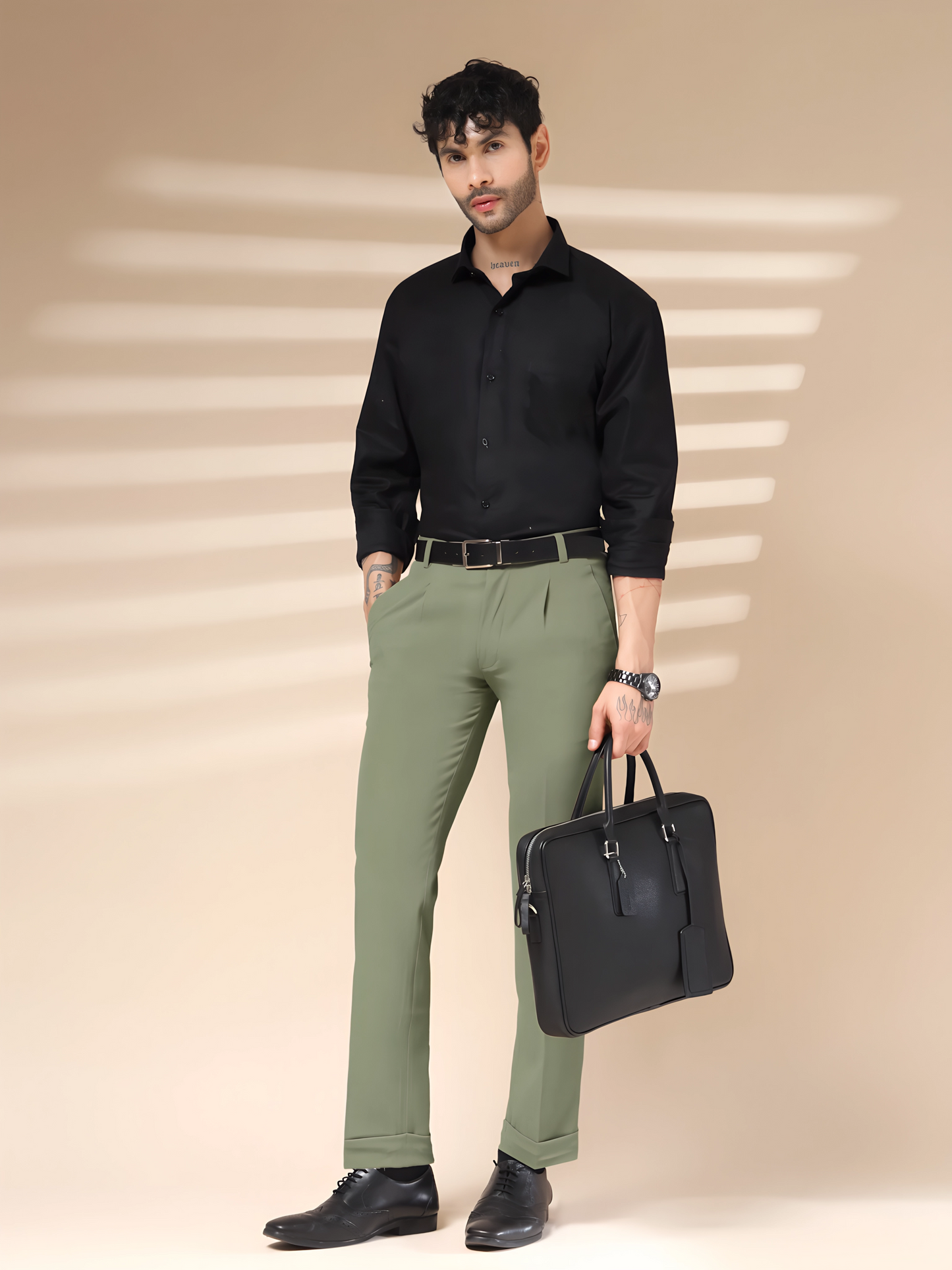 Pebble Men Pleated Formal Trouser by Italian Vega®