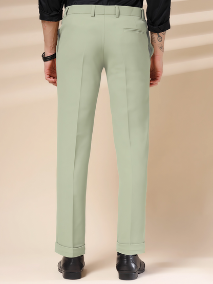 Lime Men Pleated Formal Trouser by Italian Vega®