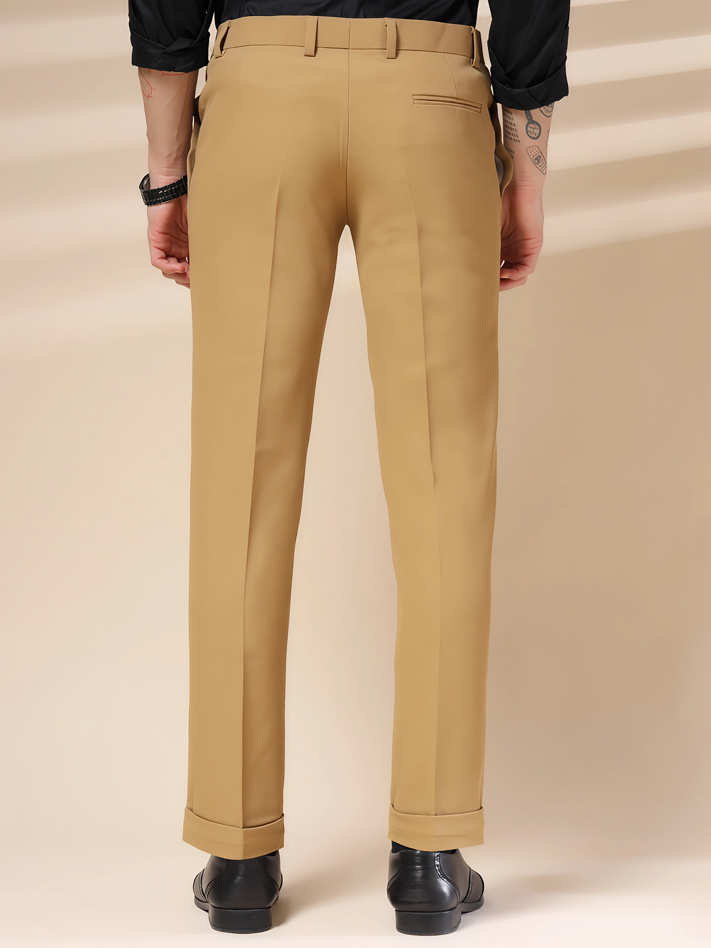 Camel Men Pleated Formal Trouser by Italian Vega®