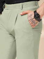 Lime Men Pleated Formal Trouser by Italian Vega®