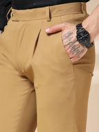 Camel Men Pleated Formal Trouser by Italian Vega®