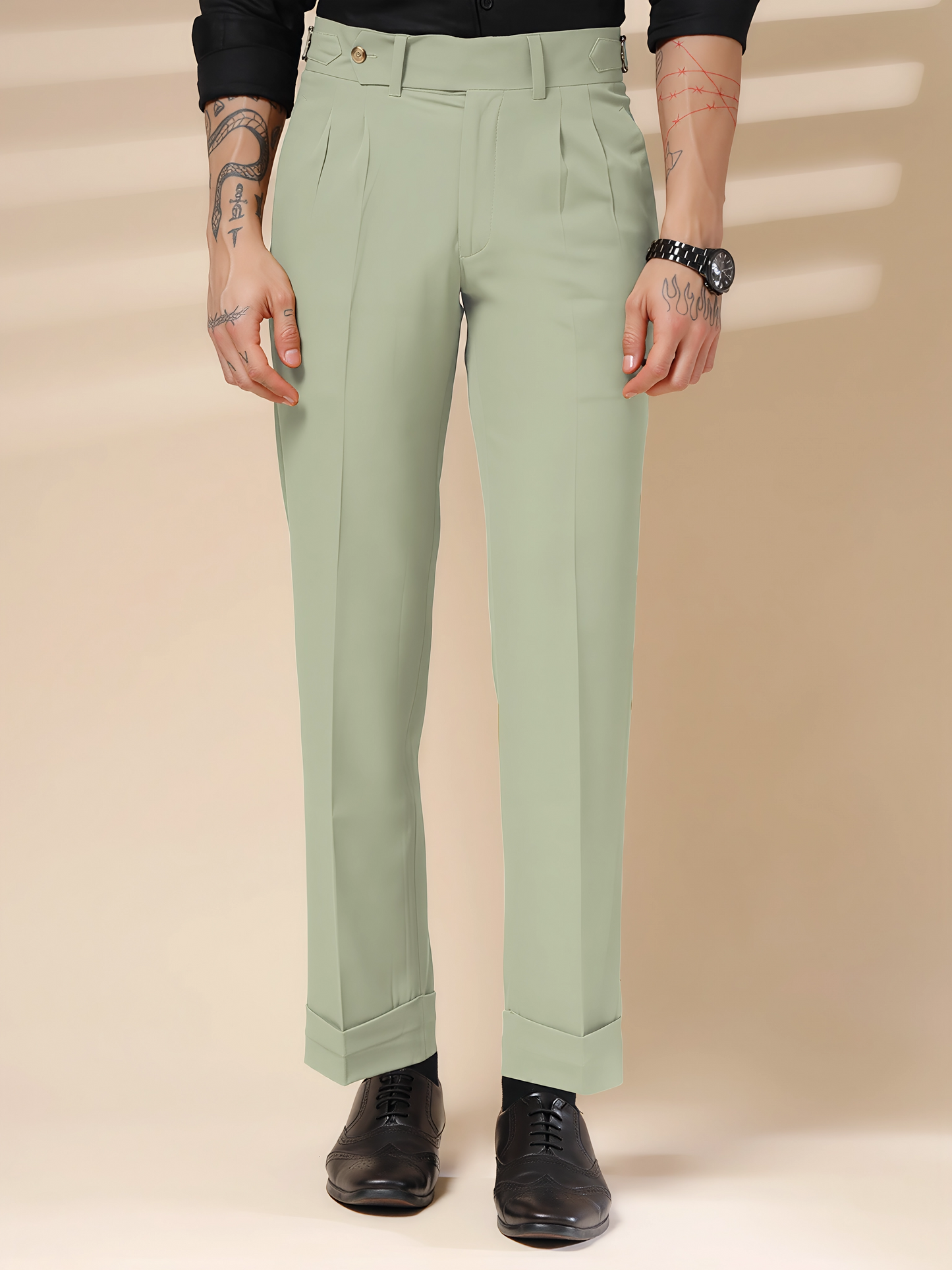 Lime Signature Formal Gurkha Pants by ITALIAN VEGA®