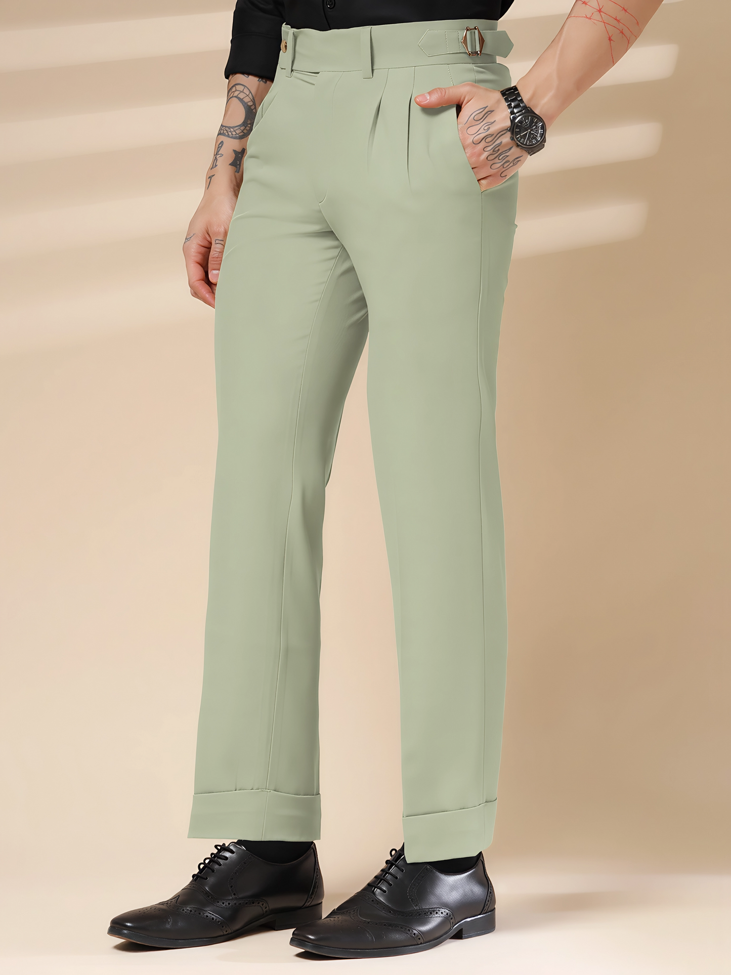 Lime Signature Formal Gurkha Pants by ITALIAN VEGA®