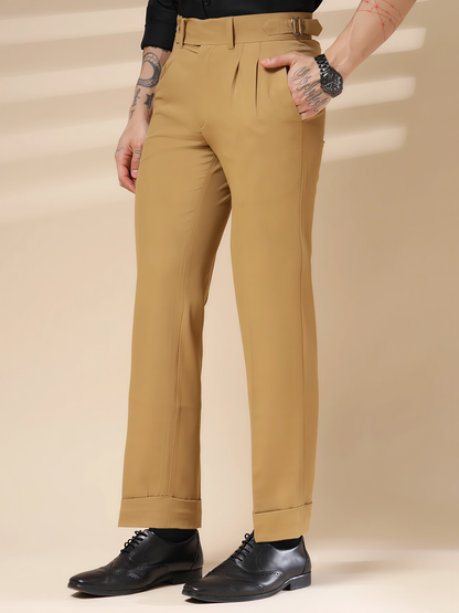 Italian Camel Signature Formal Gurkha Pants by ITALIAN VEGA®