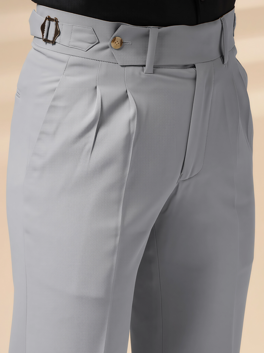 Ash Grey Signature Formal Gurkha Pants by ITALIAN VEGA®