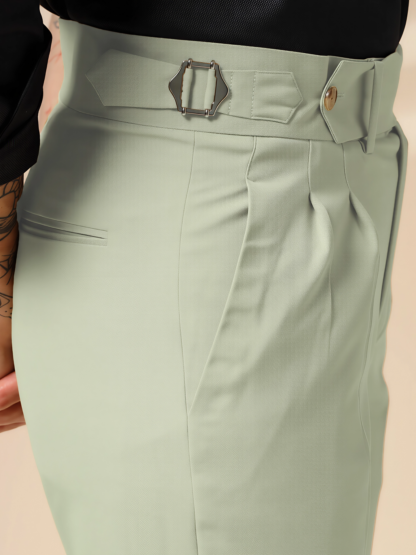 Lime Signature Formal Gurkha Pants by ITALIAN VEGA®