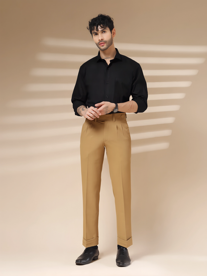 Italian Camel Signature Formal Gurkha Pants by ITALIAN VEGA®