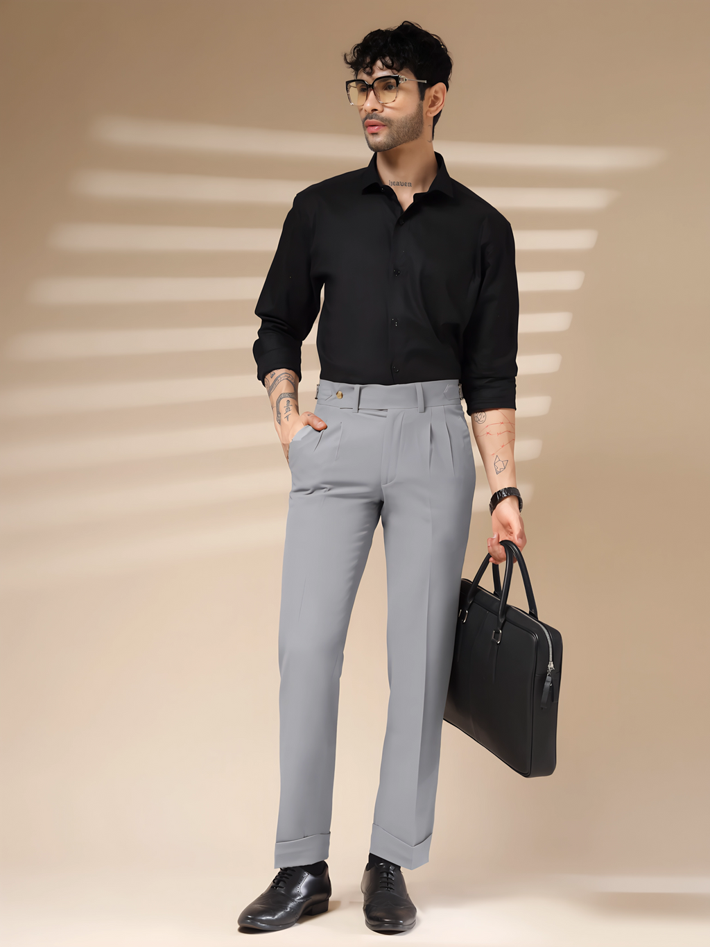 Ash Grey Signature Formal Gurkha Pants by ITALIAN VEGA®