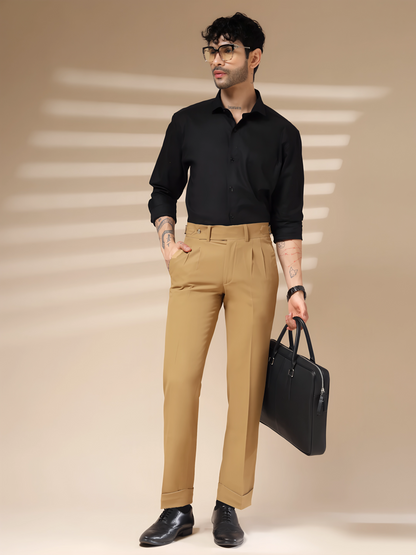 Italian Camel Signature Formal Gurkha Pants by ITALIAN VEGA®