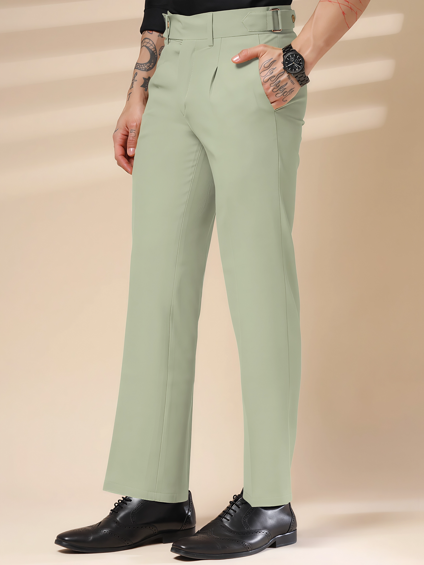 Lime Oxford Gurkha Trouser by Italian Vega®
