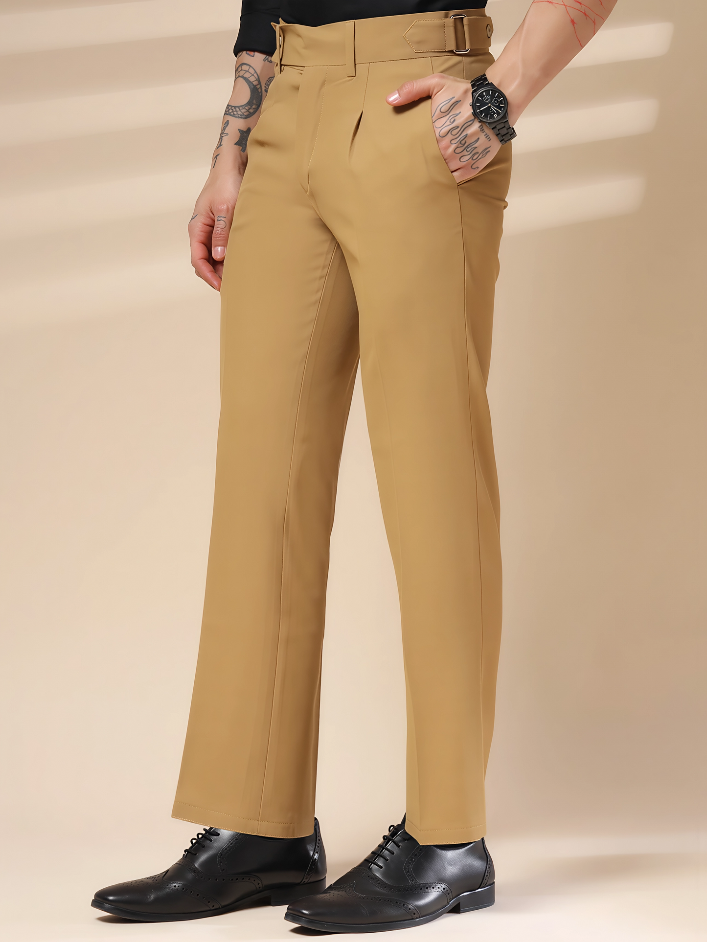 Camel Oxford Gurkha Trouser by Italian Vega®