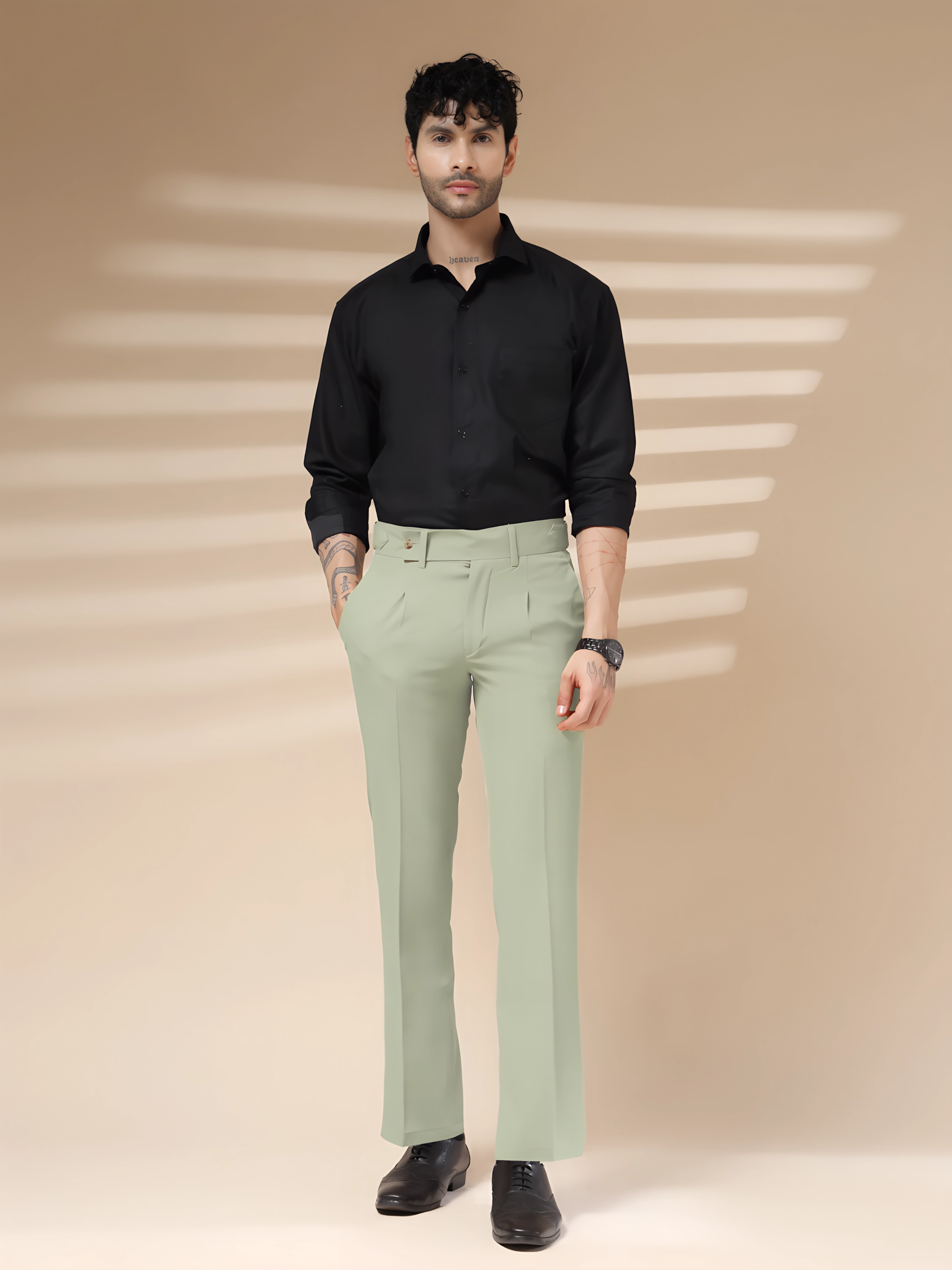 Lime Oxford Gurkha Trouser by Italian Vega®