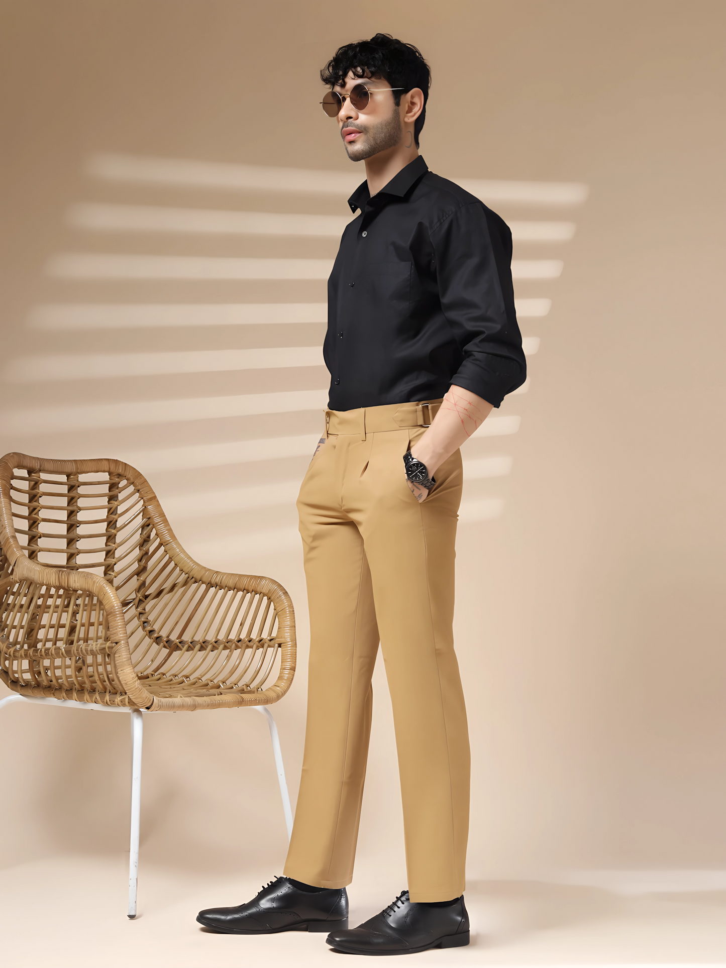 Camel Oxford Gurkha Trouser by Italian Vega®
