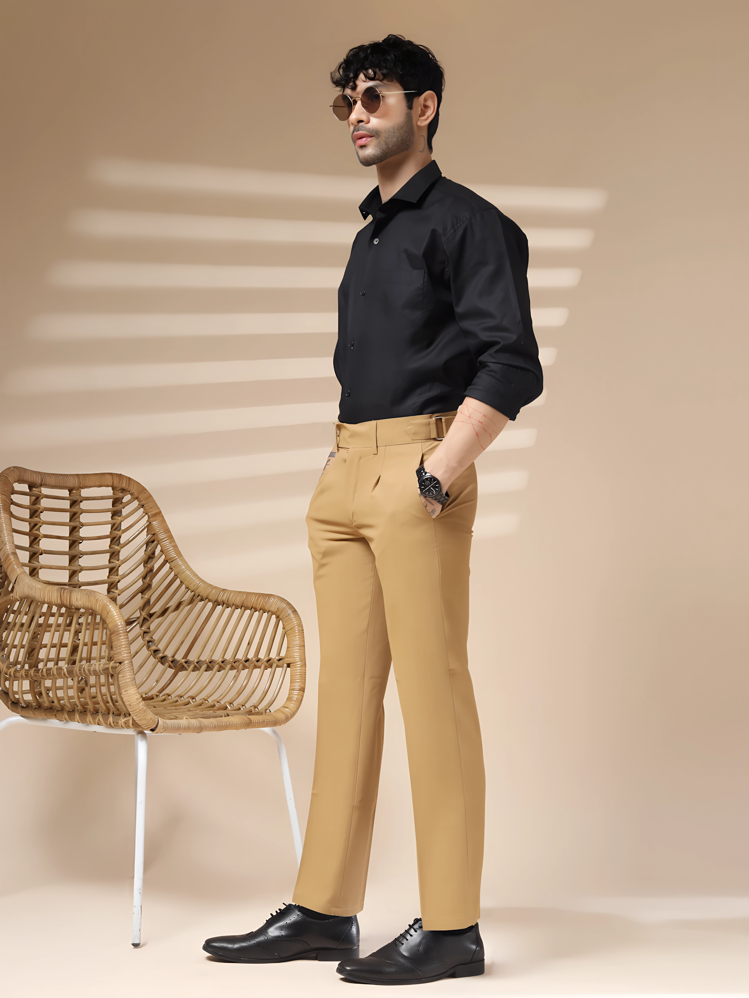 Camel Oxford Gurkha Trouser by Italian Vega®