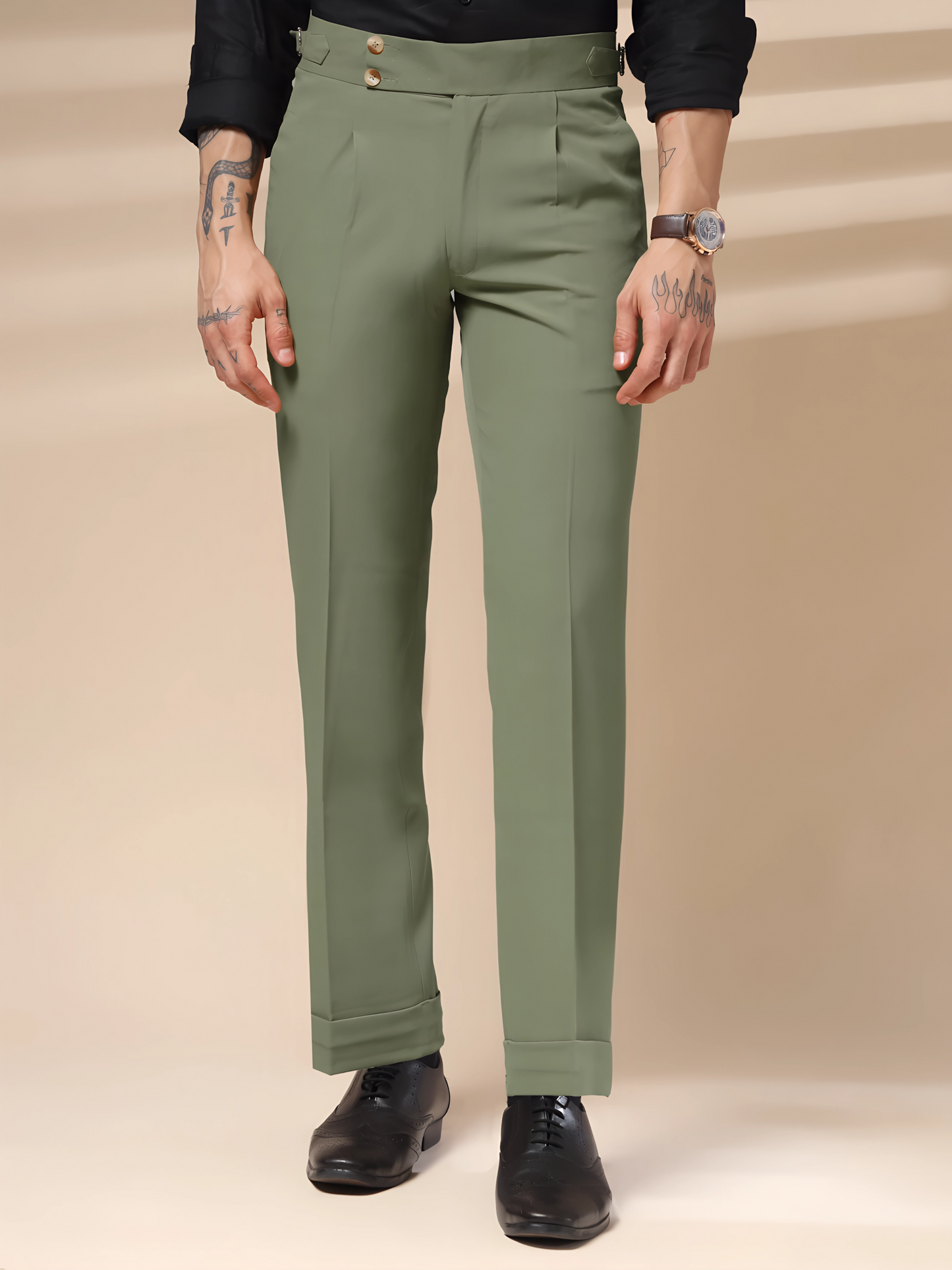 Pebble Signature Buttoned Formal Gurkha Pants by ITALIAN VEGA®