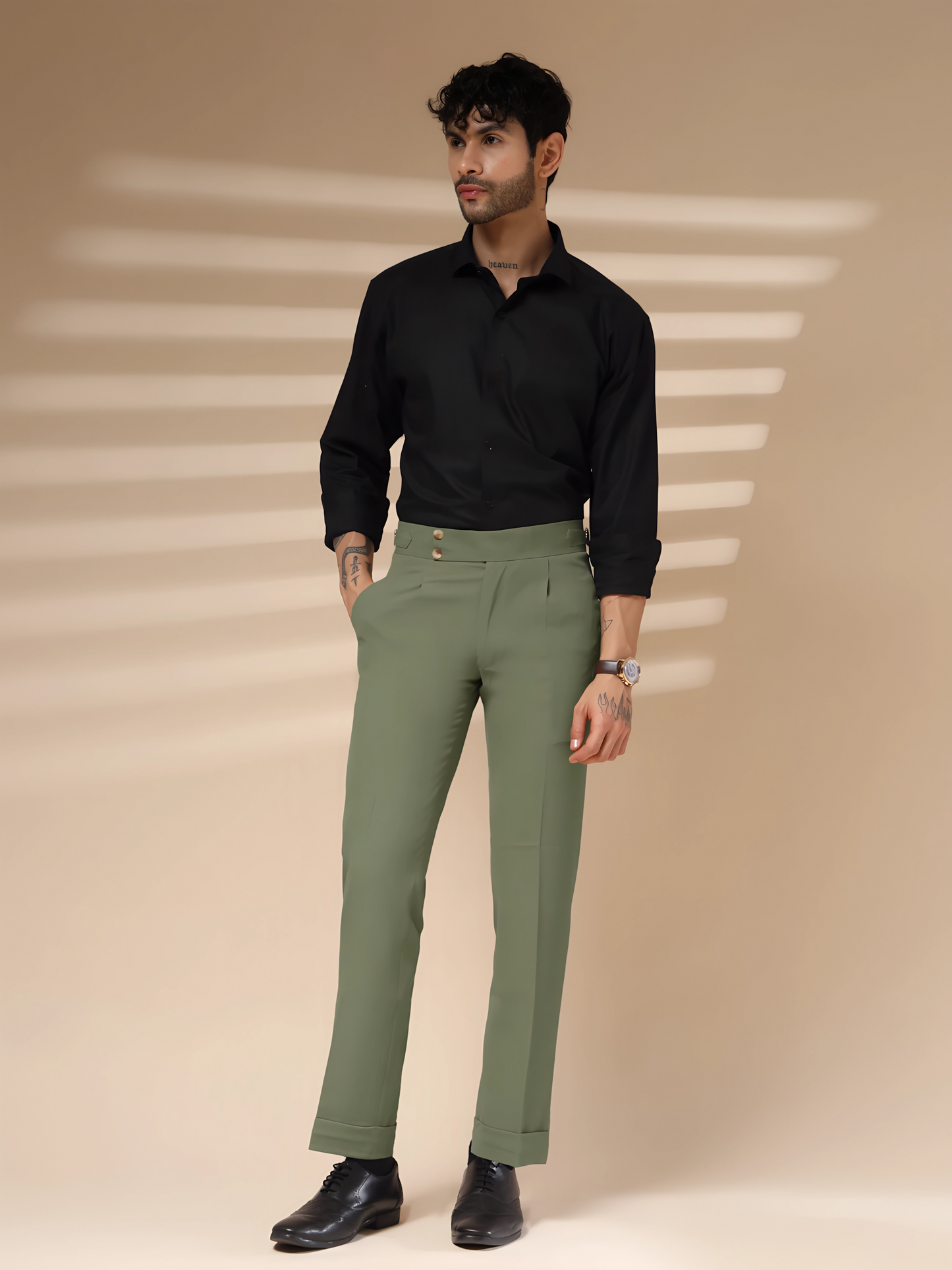 Pebble Signature Buttoned Formal Gurkha Pants by ITALIAN VEGA®